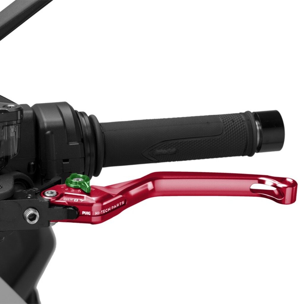 Puig プーチ CLUTCH LEVER 4.0.UNFOLDABLE クラッチレバー ハンドル周辺パーツ ハンドル カラー：レッド／グリーン