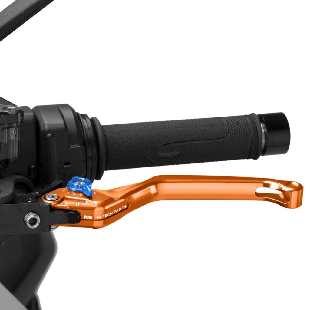 Puig プーチ CLUTCH LEVER 4.0.UNFOLDABLE クラッチレバー ハンドル周辺パーツ ハンドル カラー:オレンジ/ブルー|ウェビック 店
