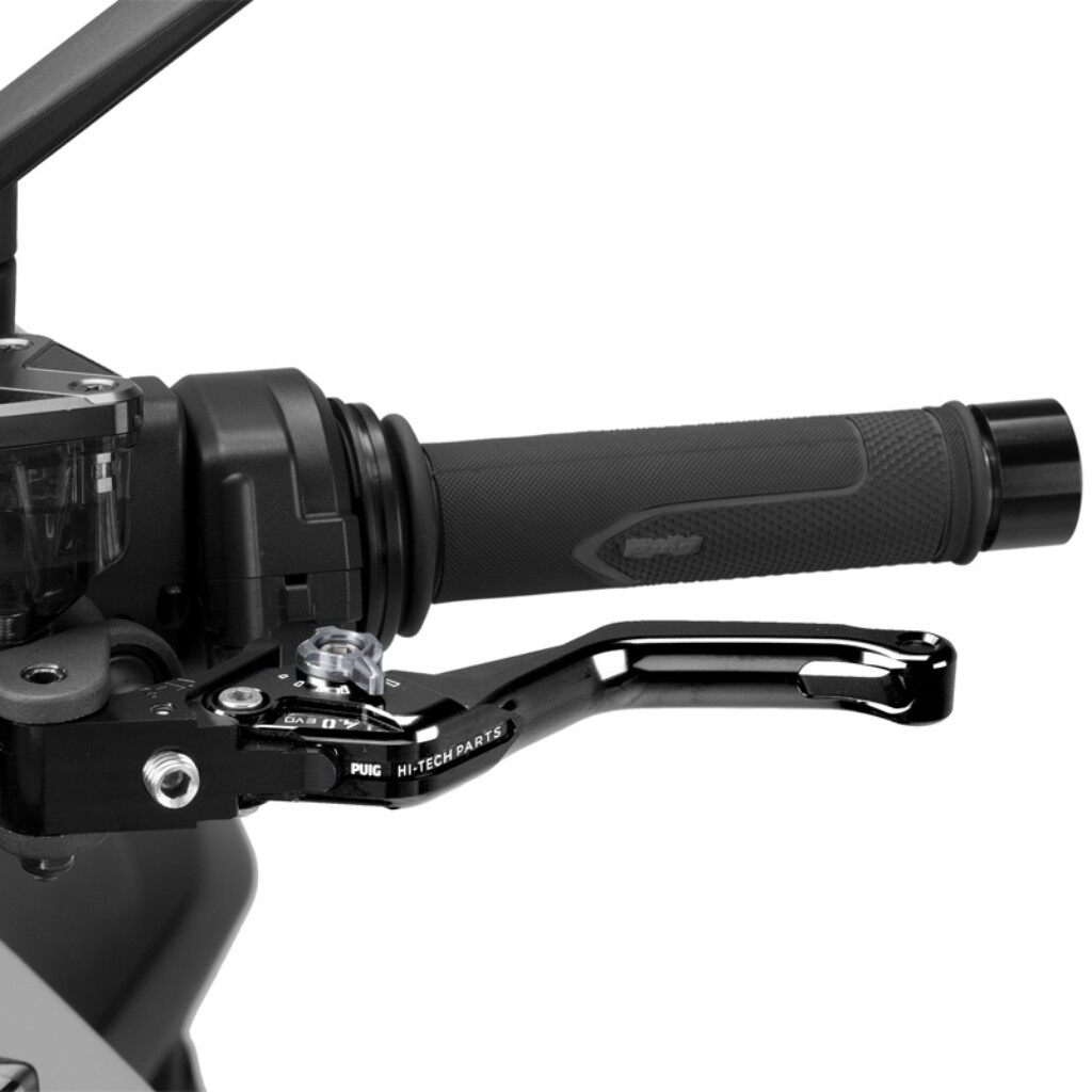 Puig プーチ CLUTCH LEVER 4.0.SHORT クラッチレバー ハンドル周辺パーツ ハンドル カラー：ブラック／チタニウム｜ウェビック　店