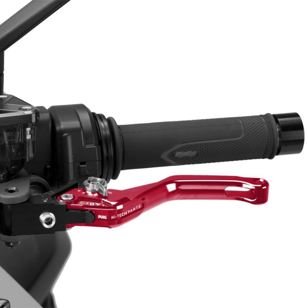 Puig プーチ CLUTCH LEVER 4.0.SHORT クラッチレバー ハンドル周辺パーツ ハンドル カラー：レッド／シルバー｜ウェビック　店