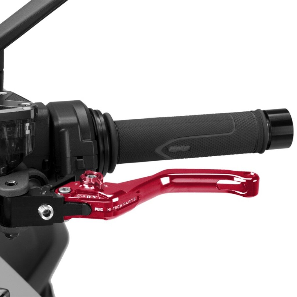 Puig プーチ CLUTCH LEVER 4.0.SHORT クラッチレバー ハンドル周辺パーツ ハンドル カラー：レッド／レッド｜ウェビック　店