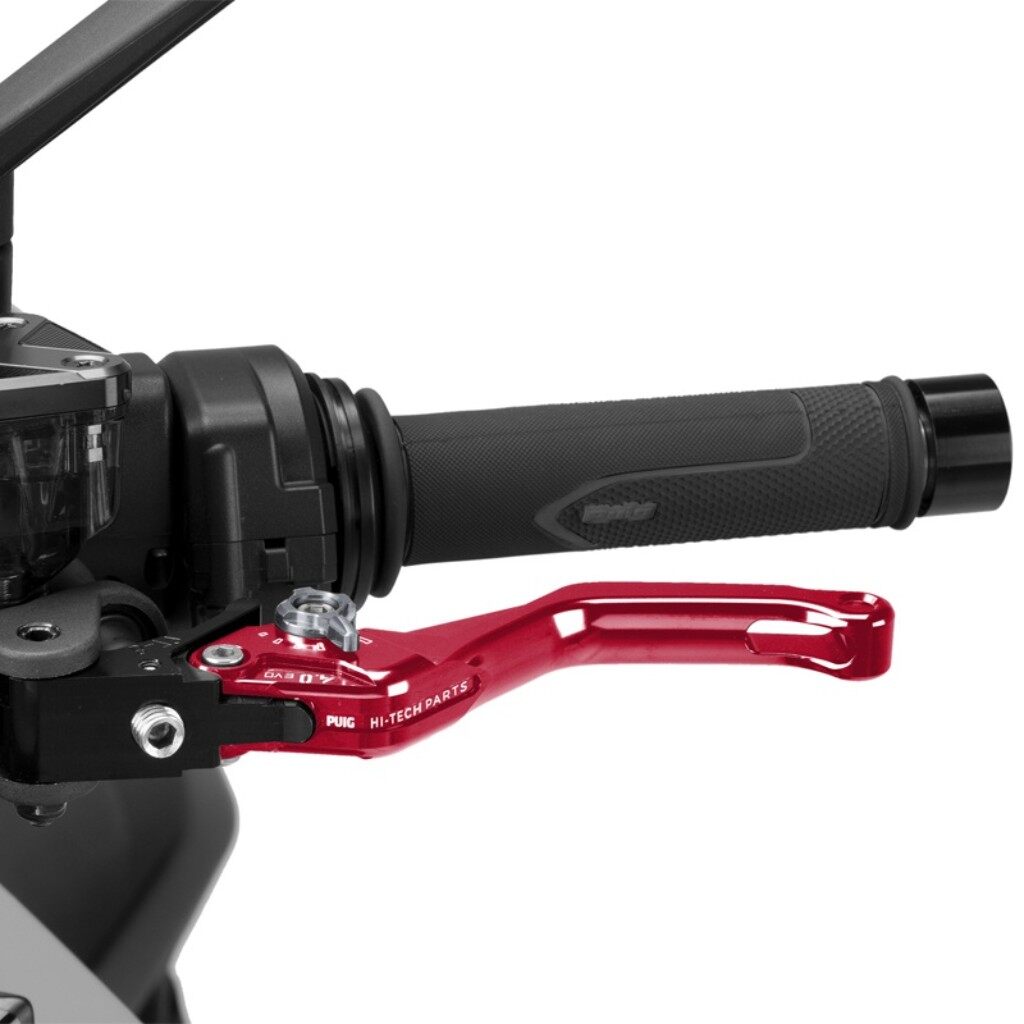 Puig プーチ CLUTCH LEVER 4.0.SHORT クラッチレバー ハンドル周辺パーツ ハンドル カラー:レッド/チタニウム|ウェビック 店