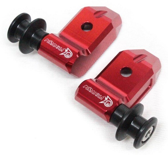 PIRANHA ピラニア CNC Chain Adjuster End Cap + Paddock Stand Spools for CB-150R EXMOTION 2017/CB-300R CB 150R 300R HONDA ホンダ その他スイングアームオプション・補修部品 足回り