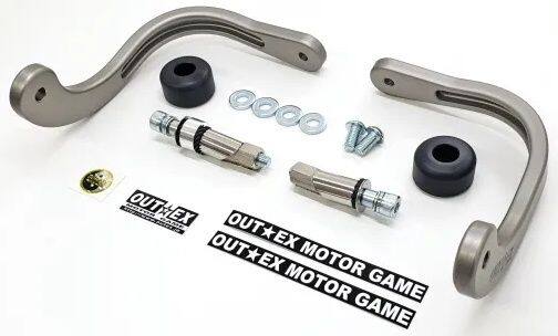 OUTEX アウテックス 振動吸収レバーガード VALG-Zシリーズ CT125 ハンターカブ クロスカブ スーパーカブ ダックス125 HONDA ホンダ レバーガード ハンドル 板厚：8mm / カラー：チタン｜ウェビック　店