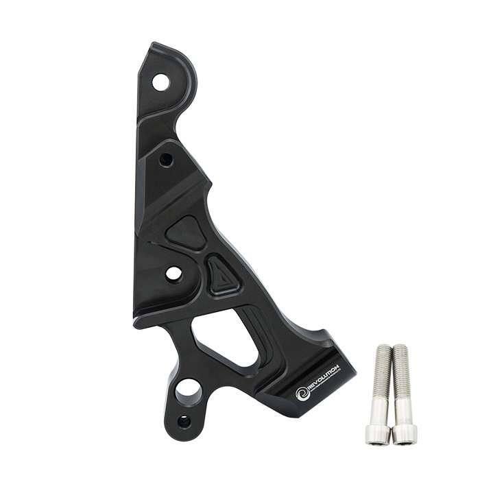REVOLUTION レボリューション Front Brake Caliper Bracket Racing Disc 300mm FORZA-300 FORZA-350 NEW Black FORZA300 FORZA350 HONDA ホンダ キャリパーサポート・ブラケット ブレーキ TYPE:For Nissin 4P|ウェビック 店