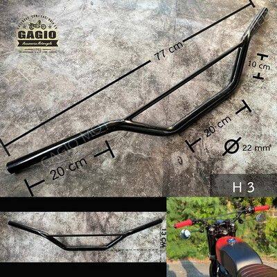 GAGIO MOTOR PARTS ガジオモーターパーツ Off-road style handlebar with a bar steel size 22 mm. (No.3) ハンドルバー ハンドル