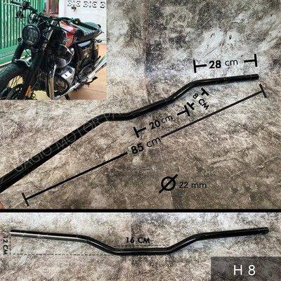 GAGIO MOTOR PARTS ガジオモーターパーツ Low handlebar steel size 22 mm. (No.8) ハンドルバー ハンドル｜ウェビック　店