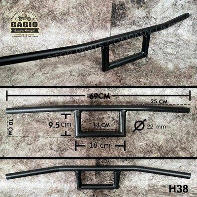 GAGIO MOTOR PARTS ガジオモーターパーツ H-shaped handle steel size 22 mm ハンドルバー ハンドル