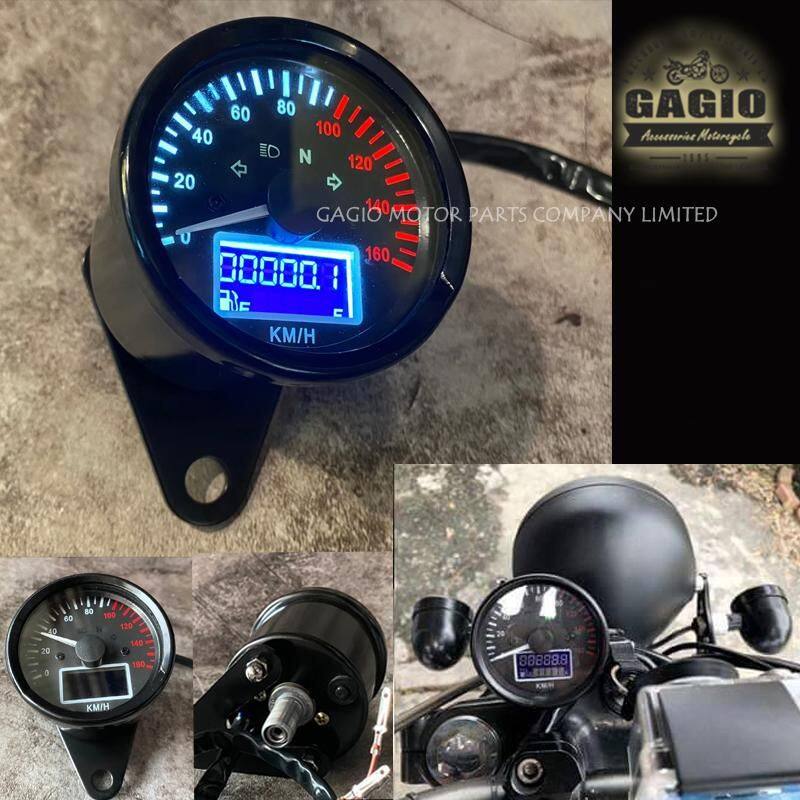 GAGIO MOTOR PARTS ガジオモーターパーツ Analog speed meter with digital 多機能タコ・スピードデジタルメーター メーター・インジケーター関係 電装系