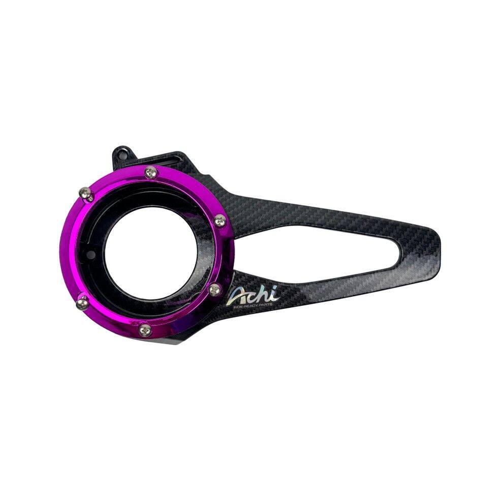Achi Motorbike アチモーターバイク FAN COVER HONDA LEAD125 4-VALVE ENGINE LEAD 125 ホンダ クランクケースカバー エンジンパーツ エンジン COLOR：Carbon Film - Pink Ring