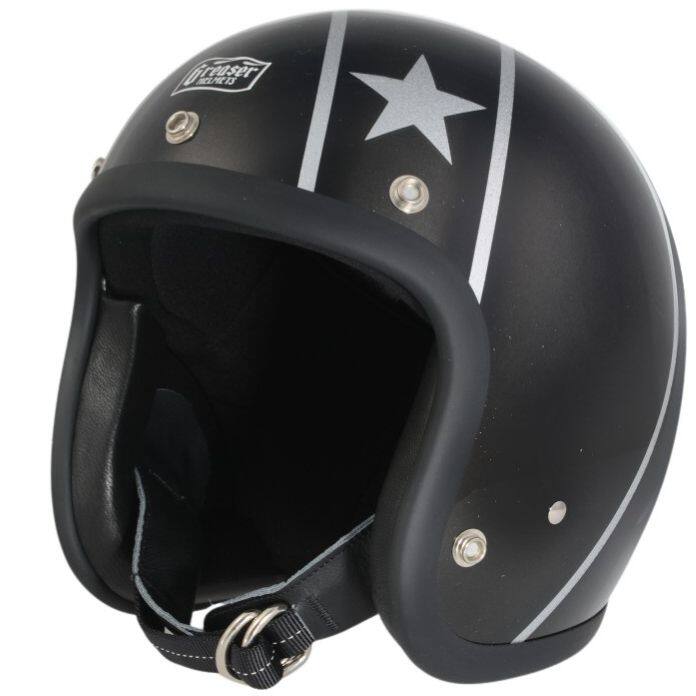 DIN MARKET ディンマーケット GREASER American-Style Star Design IV ヘルメット ジェットヘルメット｜ウェビック　店