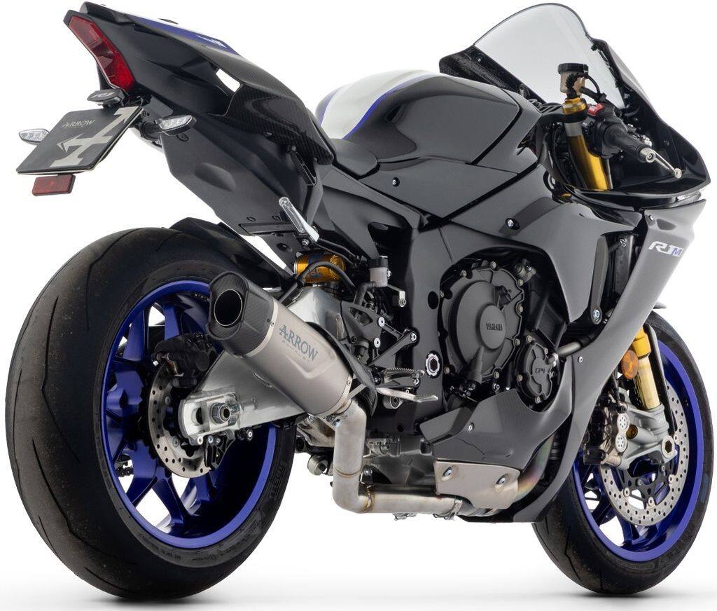 ARROW アロー Indy Race EVO サイレンサー カーボンエンドキャップ付き YZF R1 YAMAHA ヤマハ スリップオンマフラー マフラー サイレンサー材質：チタン｜ウェビック　店