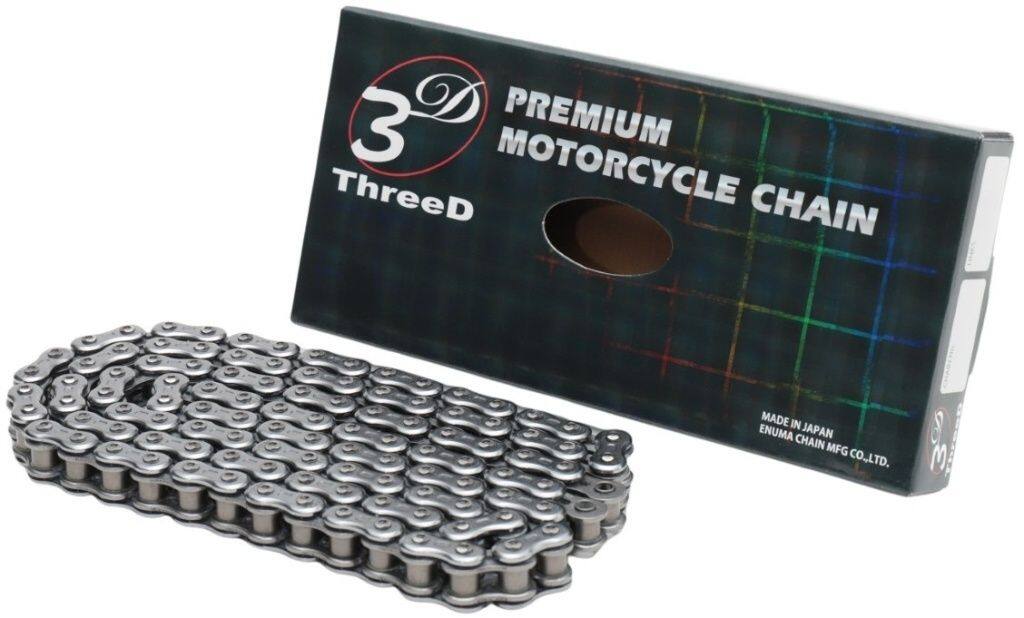 EKチェーン 江沼チェーン ThreeD スリード 520ZN シルバー MLJ (カシメジョイント) NXリングシール チェーン 駆動系 リンク数：96L