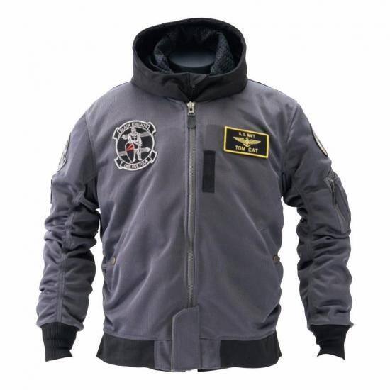 HOUSTON ヒューストン MA-1 BLACK KNIGHTS MESH M／C JAC メッシュジャケット ジャケット アパレル｜ウェビック　店
