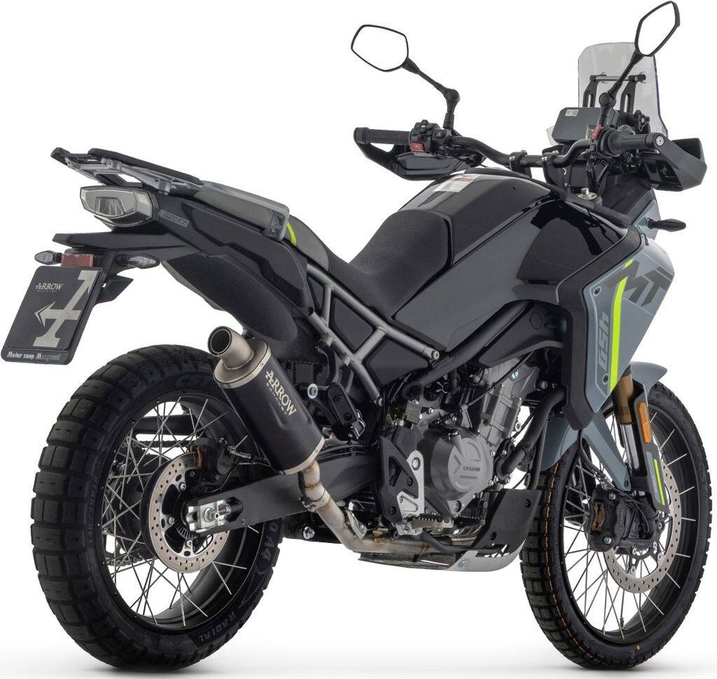 ARROW アロー Indy Race EVO silencer with steel end cap 450 MT CFMOTO スリップオンマフラー マフラー Silencer material：aluminium Dark