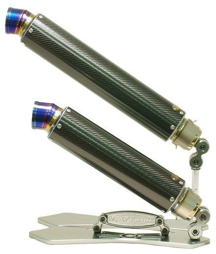 MAVERICK マーヴェリック Mv83【カーボン/ヒートエンド】汎用サイレンサー スリップオンマフラー マフラー