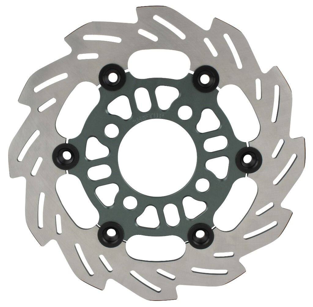 SHIFT UP シフトアップ 220mm ウェーブフローティングディスクローター フロントディスクローター グロム HONDA ホンダ ブレーキディスクローター ブレーキ インナーローターカラー:スモーク / フローティングピンカラー:ブラック|ウェビック 店