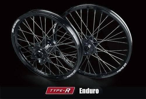 TGR TECHNIX GEAR TGRテクニクスギア TYPE-R Enduro(エンデューロ)用ホイール(前後セット) TF 250-E TRIUMPH トライアンフ ホイール ホイール関連 足回り ハブカラー：ゴールド / ニップルカラー：オレンジ / ブラックスポーク：リアのみ / 強リムオプション：リアのみ