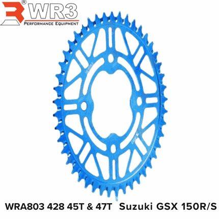 WR3 ダブルアールスリー Rear Sprocket GSX-R150 GSX-S150 SUZUKI スズキ ドリブンスプロケット・リアスプロケット 駆動系 Size：47T / Color：Blue｜ウェビック　店