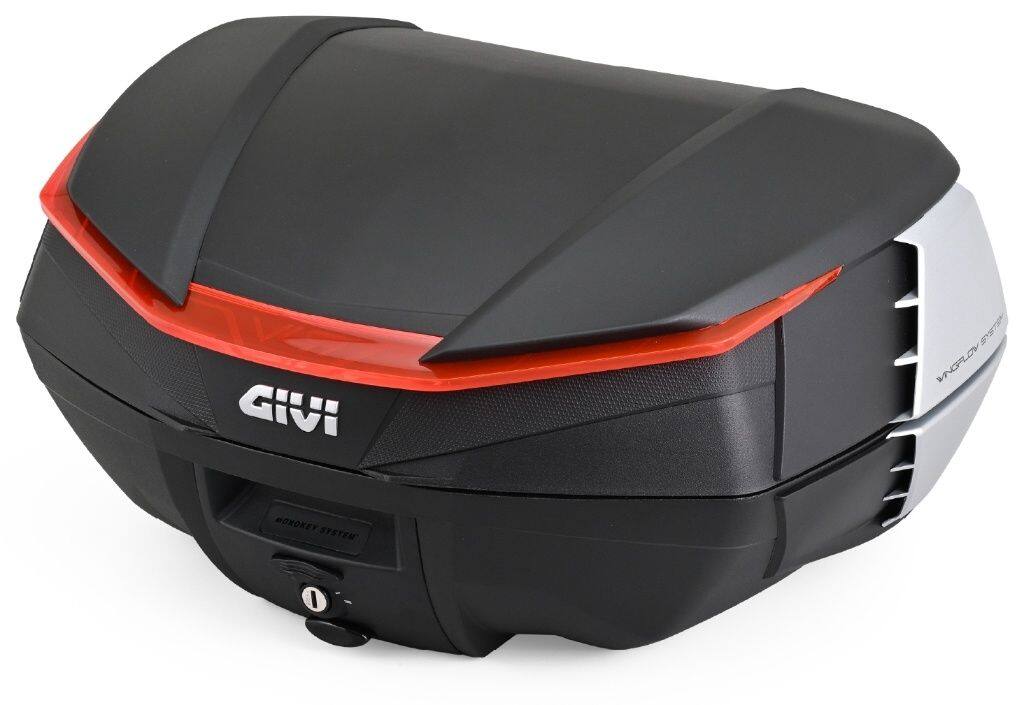 GIVI ジビ リアボックス モノキー 49L V49N AIR トップケース・テールボックス 車体用バッグ・ケース サイドパネル：シルバー／レッドリフレクター｜ウェビック　店