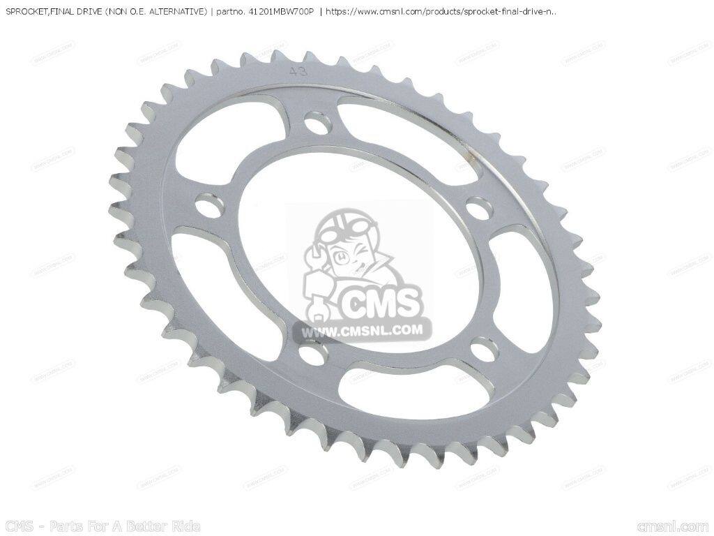 CMS シーエムエス SPROCKET，FINAL DRIVE (NON O.E. ALTERNATIVE)［41201MBW700P］ CBR900RR FIREBLADE CBR600F HURRICANE CBR600SE SMOKIN&rsquo; JOE&rsquo;S EDITION CBR600F3 SUPERSPORT NV400C2 SHADOW NV400C NV400C3 HONDA ホンダ ドリブンスプロケット・リアスプロケット｜ウェビック　店