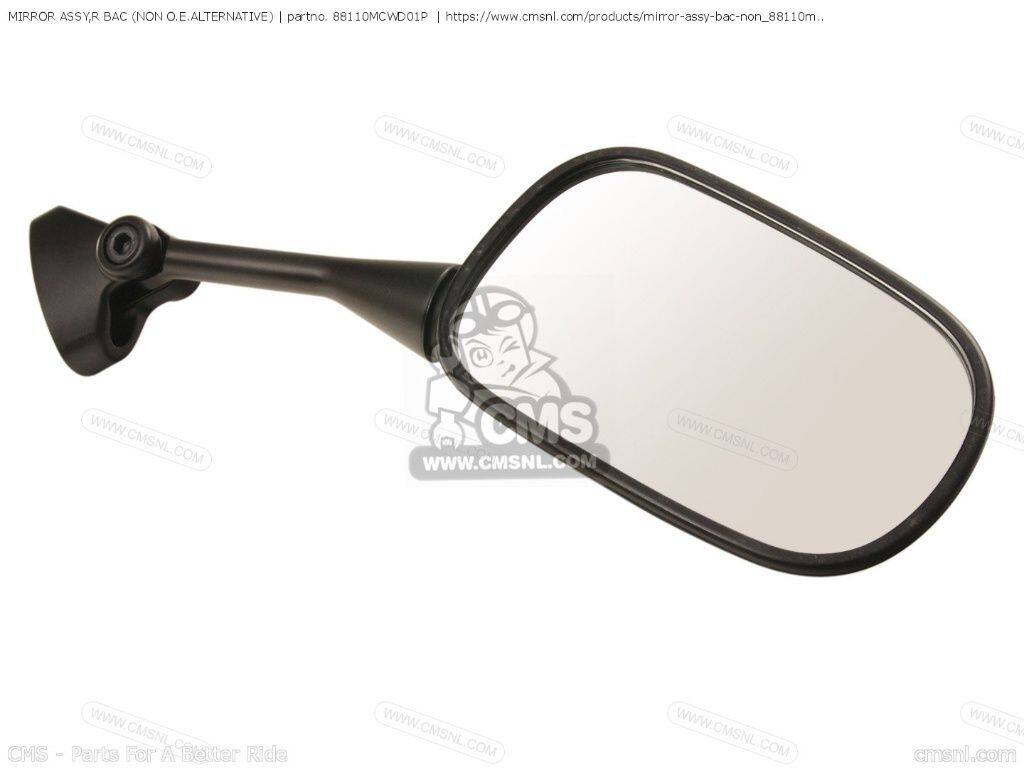 CMS シーエムエス MIRROR ASSY，R BAC (NON O.E. ALTERNATIVE)［88110MCWD01P］ VFR800 VFR800A INTERCEPTOR HONDA ホンダ ミラー ハンドル｜ウェビック　店