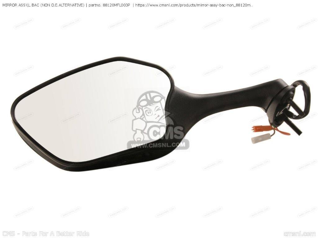 CMS シーエムエス MIRROR ASSY，L BAC (NON O.E. ALTERNATIVE)［88120MFL003P］ CBR1000RA FIREBLADE CBR1000RR CBR100RA HONDA ホンダ ミラー ハンドル｜ウェビック　店