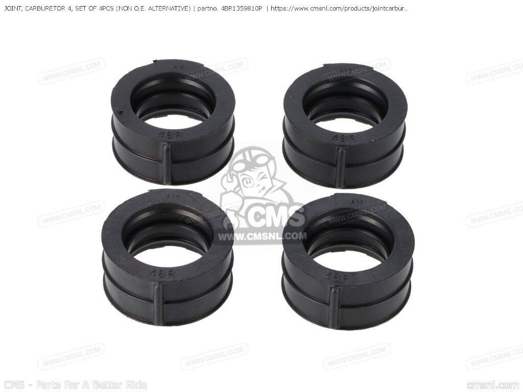 CMS シーエムエス JOINT， CARBURETOR 4， SET OF 4PCS (NON O.E. ALTERNATIVE)［4BR1359810P］ XJ600S XJ600S97 XJ600N 37KW 25 KW YAMAHA ヤマハ キャブレター 吸気関連 エンジン｜ウェビック　店