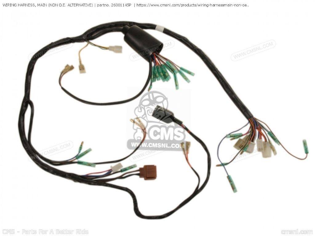 CMS シーエムエス WIRING HARNESS， MAIN (NON O.E. ALTERNATIVE)［26001145P］ KZ1000A2 KZ1000 KZ1000A2A KZ1000A3 KZ1000A3A KZ1000A4 KZ1000C1 POLICE 1000 KZ1000C1A KZ1000C2 KZ1000C3 KZ1000C4 KZ1000A1 KAWASAKI カワサキ メインハーネス スイッチ・ハーネス関係｜ウェビック　店