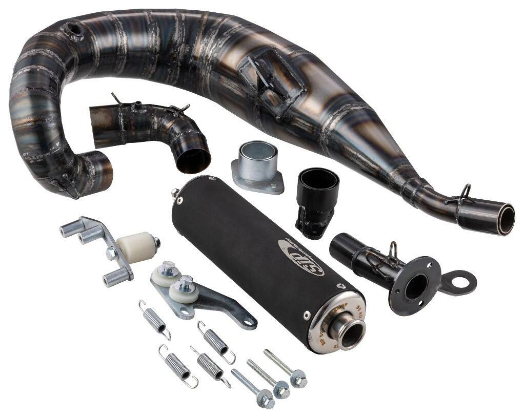 SIP Scootershop エスアイピー スクーターショップ 【SIP PERFORMANCE】 レーシングマフラー Performance R/T 30 Design by NORDSPEED,スチール クリア塗装,アルミサイレンサー サイレンサーカラー:マットブラック LAMBRETTA ランブレッタ チャンバー マフラー|ウェビック 店