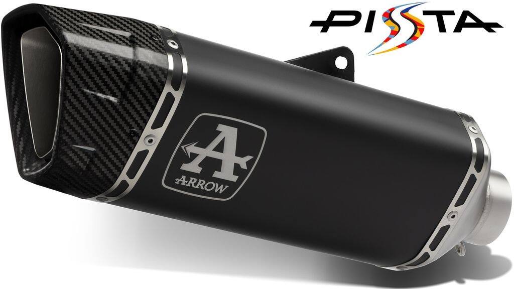 ARROW アロー PISTA アルミニウム「ダーク」サイレンサーを備えたフルシステム レーシング TMAX 560 YAMAHA ヤマハ フルエキゾーストマフラー マフラー|ウェビック 店