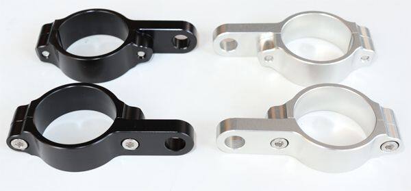 GIGA BIKE FACTORY ギガバイクファクトリー 41mm Aluminum Front Turn Signal Brackets (Fork Mount) ウインカーステー・マウント 灯火類 電装系｜ウェビック　店