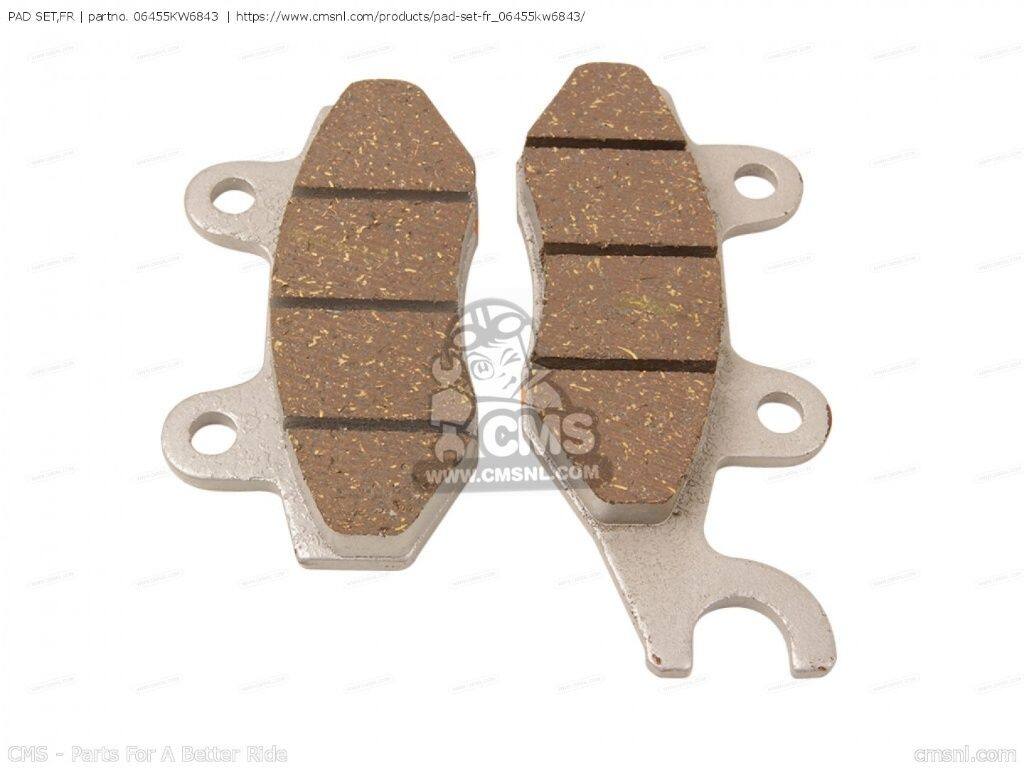 CMS シーエムエス (06455-KW6-844) PAD SET，FR (NAS)［06455KW6843］ CBF250 HONDA ホンダ ブレーキパッド ブレーキ｜ウェビック　店