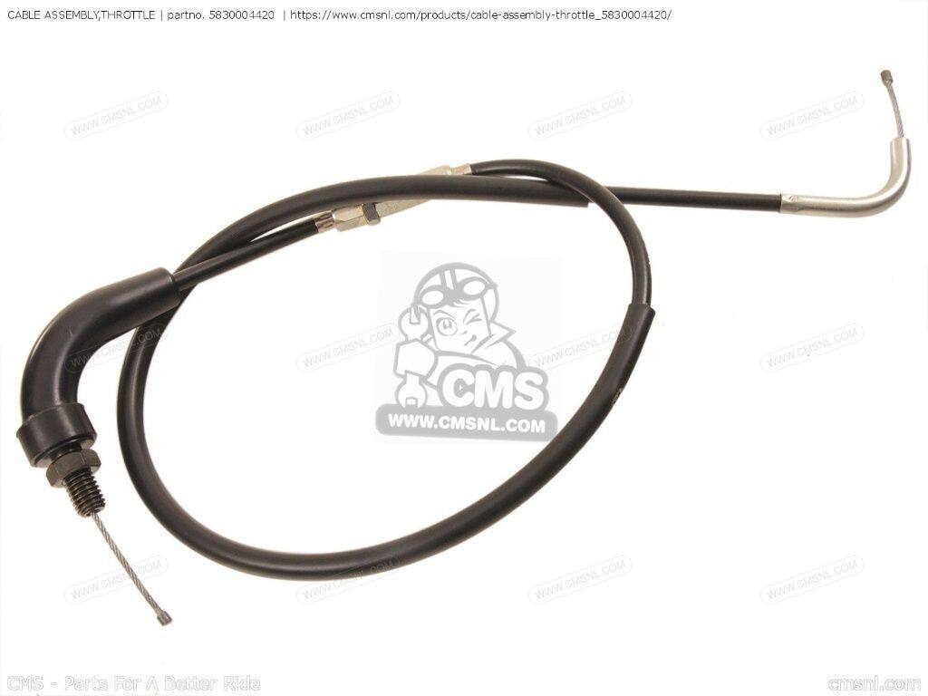 CMS シーエムエス (58300-04432) CABLE ASSEMBLY，THROTTLE［5830004420］ JR50 SUZUKI スズキ スロットルワイヤー・アクセルワイヤー ハンドル周辺パーツ ハンドル｜ウェビック　店