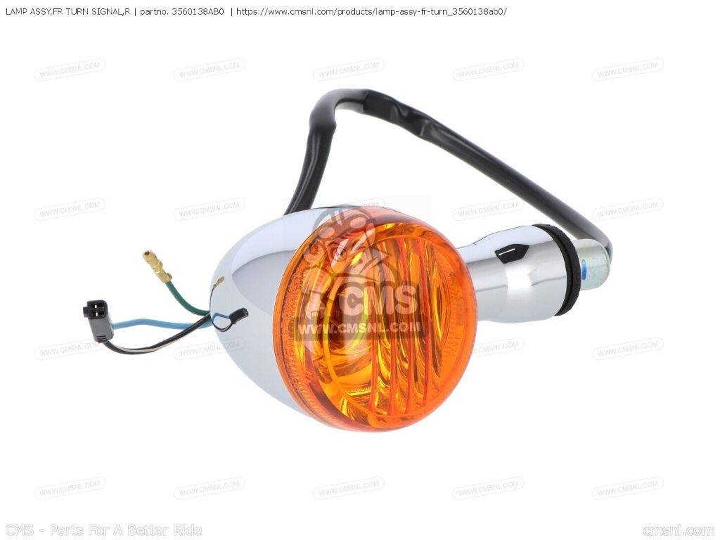CMS シーエムエス LAMP ASSY，FR TURN SIGNAL，R［3560138AB0］ LS650 BOULEVARD S40 LS650P SAVAGE VL1500 C90 INTRUDER VL1500B VL1500T VS1400GLP S83 SUZUKI スズキ ウインカー 灯火類 電装系｜ウェビック　店