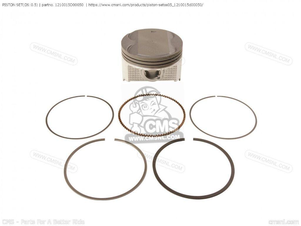 CMS シーエムエス PISTON SET(OS：0.5)［1210015D00050］ AN250 SUZUKI スズキ ピストン エンジンパーツ エンジン｜ウェビック　店