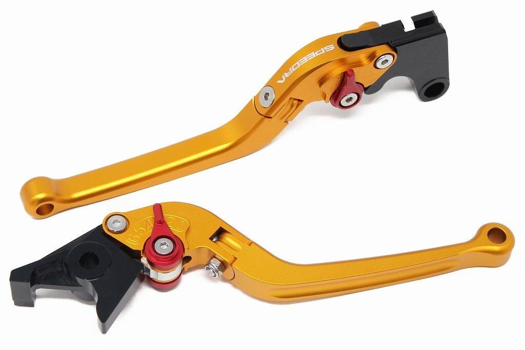 SPEEDRA スピードラ アジャストレバー スタンダード可倒式 MT-09 SP XSR900 GP YZF-R9 YAMAHA ヤマハ ブレーキ・クラッチレバーセット ハンドル周辺パーツ ハンドル レバー本体カラー:マットゴールド / アジャスターカラー:マットシルバー|ウェビック 店