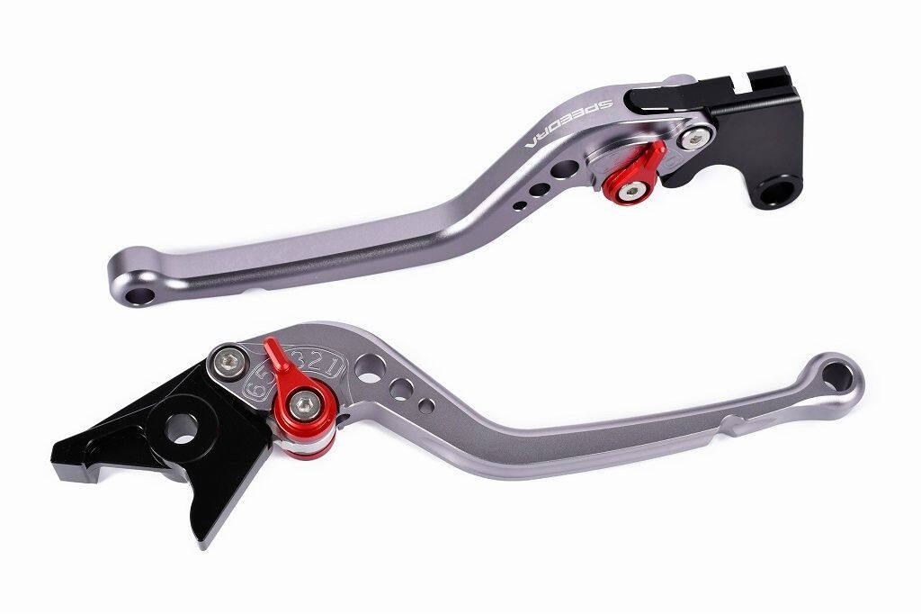 SPEEDRA スピードラ アジャストレバー スタンダードロング MT-09 SP XSR900 GP YZF-R9 YAMAHA ヤマハ ブレーキ・クラッチレバーセット ハンドル周辺パーツ ハンドル レバー本体カラー：マットチタン / アジャスターカラー：マットシルバー｜ウェビック　店