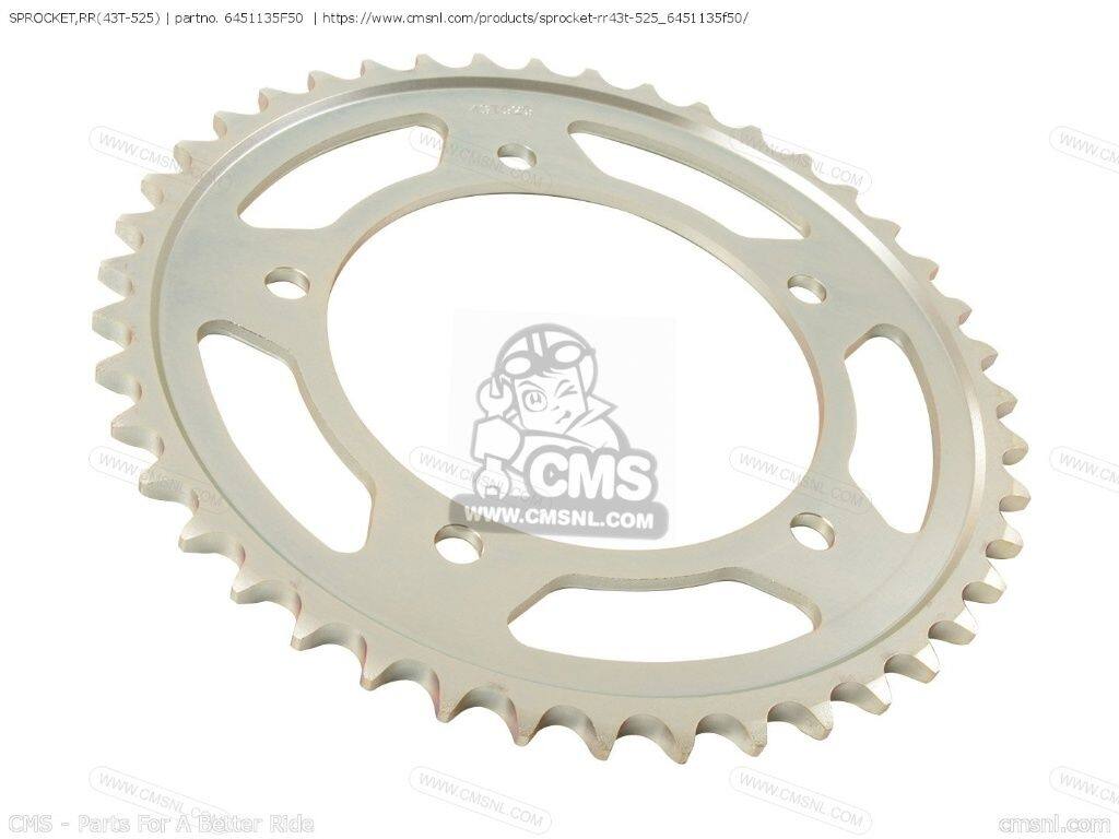 CMS シーエムエス SPROCKET，RR(43T-525)［6451135F50］ GSXR600 GSXR750 GSXR750X SUZUKI スズキ スプロケット 駆動系｜ウェビック　店