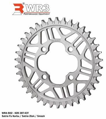WR3 ダブルアールスリー Rear Sprocket Satria 2 Stroke Fu Smash SUZUKI スズキ ドリブンスプロケット・リアスプロケット 駆動系 Size：43T / Color：Silver｜ウェビック　店