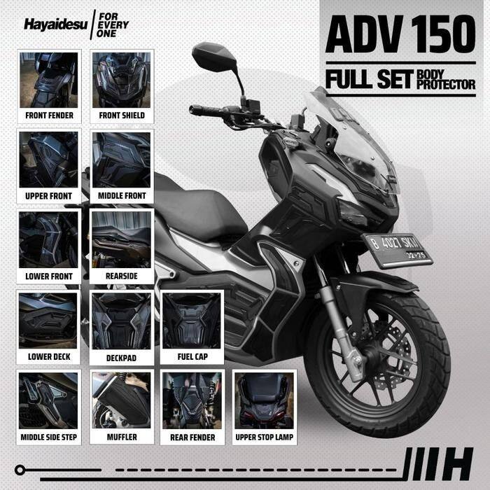 Hayaidesu ハヤイデス Rubber Full Set Body Protector Cover ADV 150 HONDA ホンダ その他外装オプション・補修部品 外装｜ウェビック　店