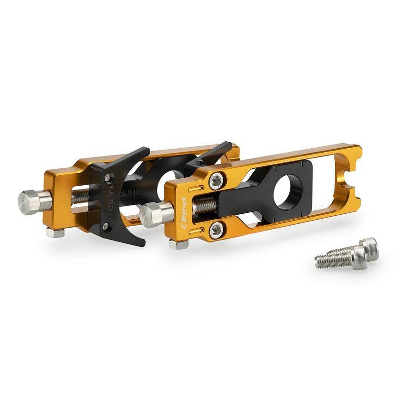 Puig プーチ チェーン テンショナー(CHAIN TENSIONER) CB1000HORNET HONDA ホンダ アクスルブロック・チェーンアジャスター 足回り カラー/素材:ゴールド/アルミニウム7075|ウェビック 店