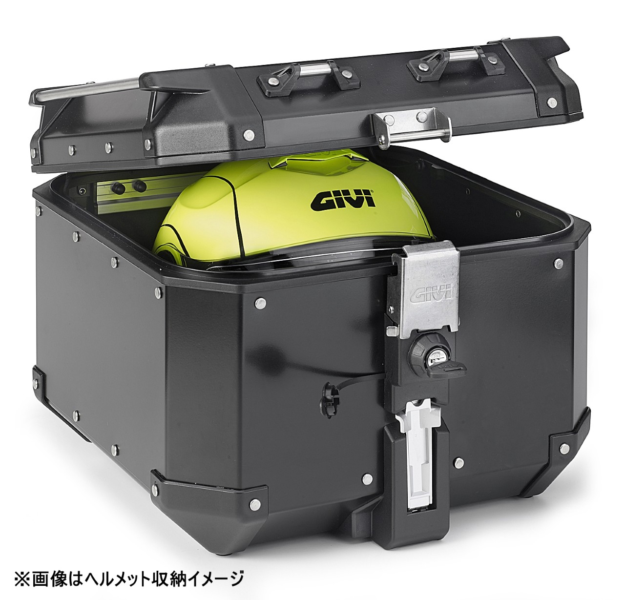 高級 GIVI ジビ バイク用 リアボックス 46L シルバー モノキーケース