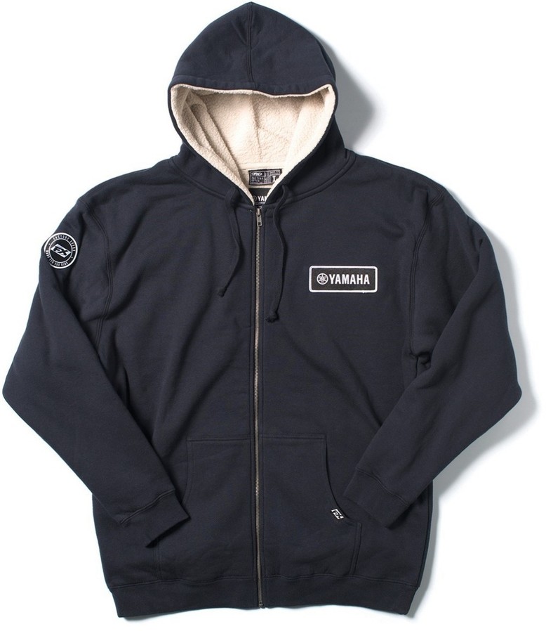 US YAMAHA 北米ヤマハ純正アクセサリー Yamaha Sherpa Zip-up Hooded Sweatshirt by Factory  Effex サイズ 【大特価!!】