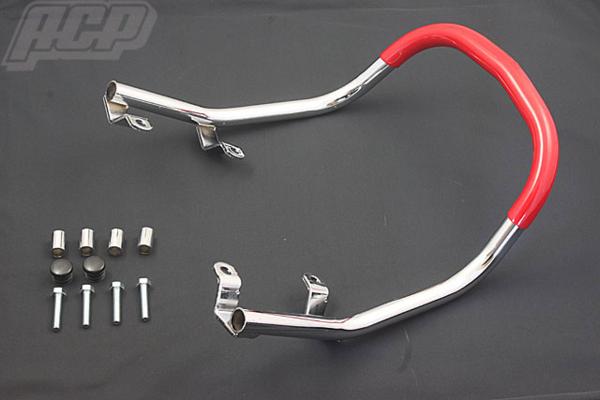 楽天市場】ゼファー400/X Z2タイプ ゴム巻き タンデムバー赤