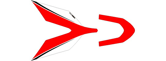 MDF エムディーエフ 車種別グラフィックデカールキット TMAX530 ストロボ YAMAHA ヤマハ グラフィックキット 外装 タイプ：フロントトップ部分(左右セット)