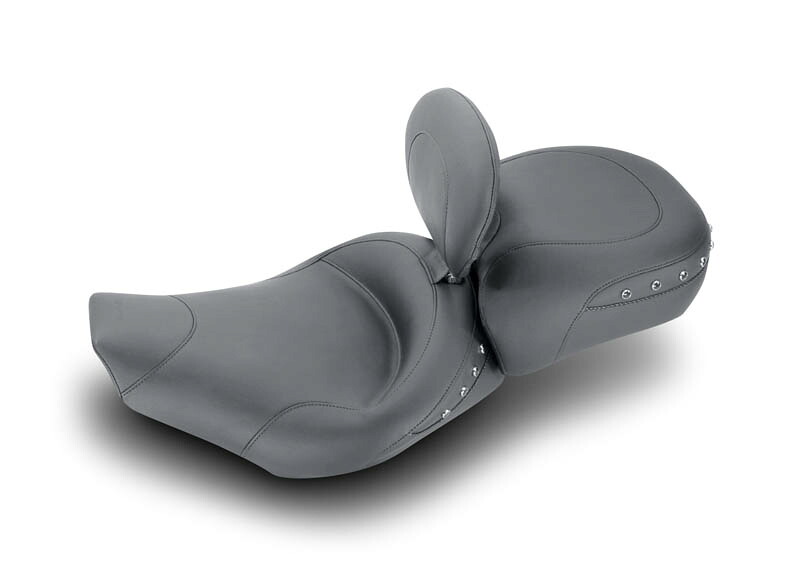 MUSTANG マスタング ツーリングワイドスタッド ソロシート ドライバーバックレスト付き ブラックスタッド (Wide Touring Studded Solo Seat with Driver Backrest,Black Studs)【SOLO W/DBR RK 97-07 STUD】 HARLEY-DAVIDSON ハーレーダビッドソン シート シート関連 外装