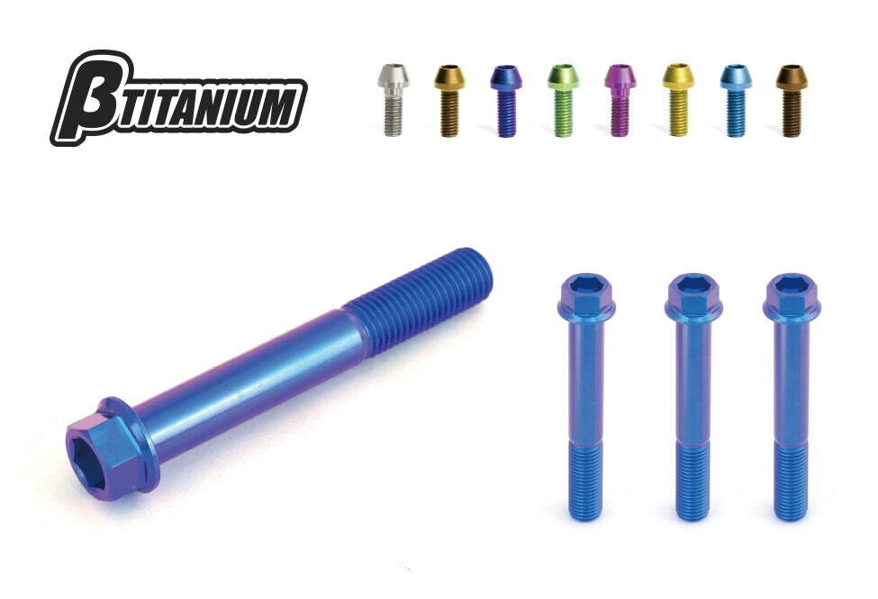 βTITANIUM ベータチタニウム フロントキャリパー マウントチタンボルトキット カラー