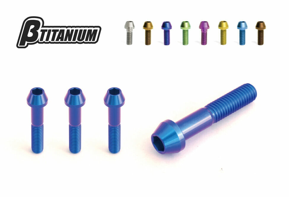 βTITANIUM ベータチタニウム フロントフォーク ピンチチタンボルトキット シルバー タイプ