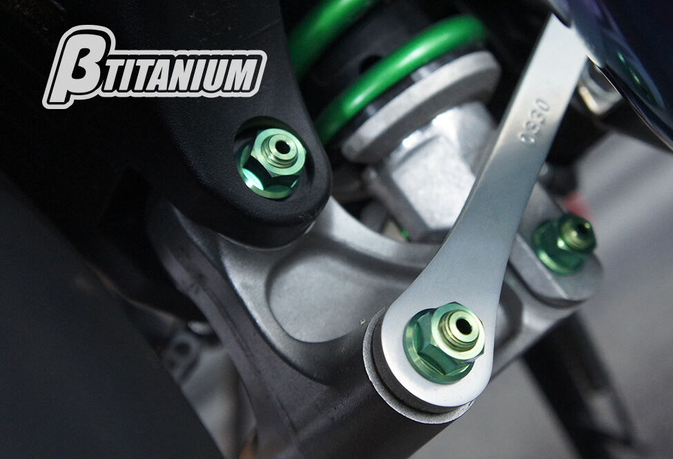 シリアルシール付 βTITANIUM βTITANIUM:ベータチタニウム リアサスペンションリンク チタンボルトキット カラー:アイスブルー(陽極酸化処理) H2 KAWASAKI カワサキ - 通販 - icetran.com.br